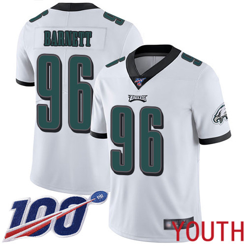Youth Philadelphia Eagles #96 Derek Barnett White Vapor Untouchable NFL Jersey Limited Player Season->youth nfl jersey->Youth Jersey